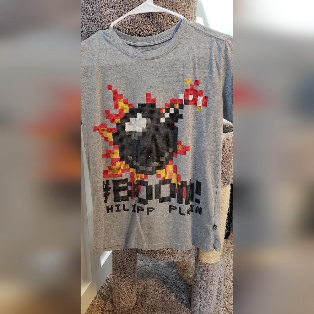 Philipp Plein Tshirt Grey With Bomb (Large)